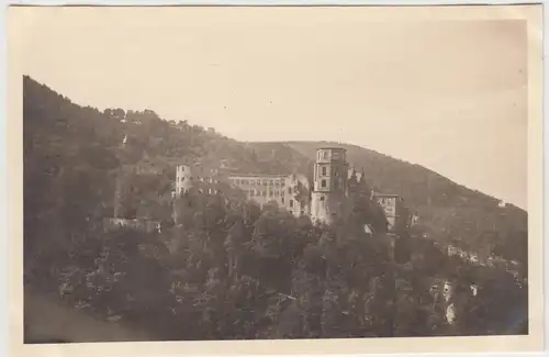 (F14026) Orig. Foto Schloss Heidelberg, Blick vom Scheffeldenkmal 1938