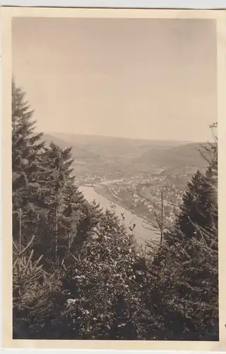 (F14025) Orig. Foto Blick auf Heidelberg 1938