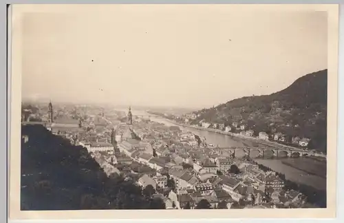 (F14024) Orig. Foto Heidelberg, Blick vom Scheffeldenkmal 1938