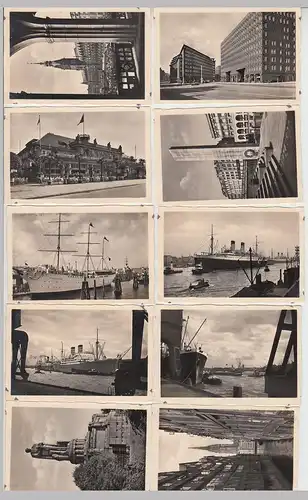 (F13959) 12x Orig. Foto Hamburg aus Fotomäppchen 1942