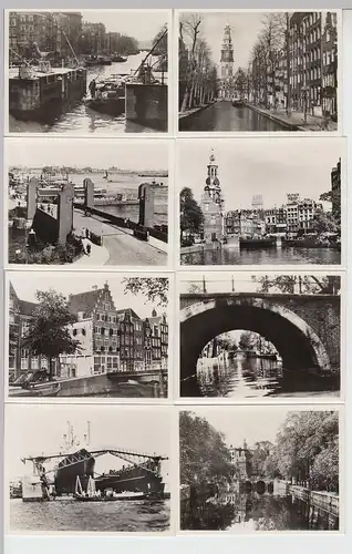 (F13857) 20x Orig. Foto Amsterdam, offizielle Bilder aus Mäppchen 1954