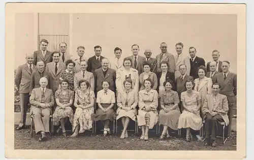 (F13802) Orig. Foto Teilnehmer Kursus Frank'sche Eisenwerke, Herborn 1952