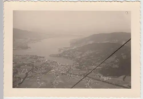 (F13776) Orig. Foto Blick von Seilbahn a. den Tegernsee 1950