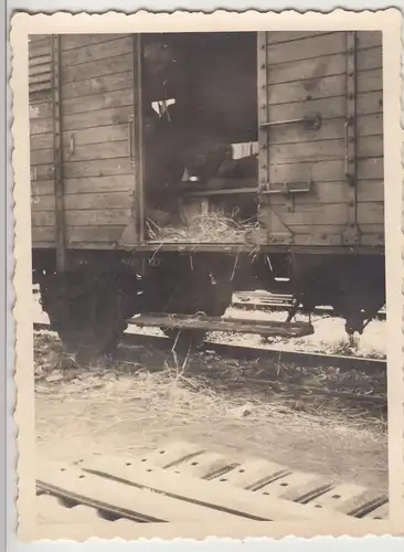 (F13732) Orig. Foto deutsche Soldaten im Güterzug, Transport v. Augsburg n. Chau