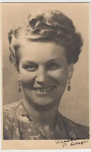 (F1366) Orig. Foto Portrait Dame, Gruß aus Port Alegre 1948