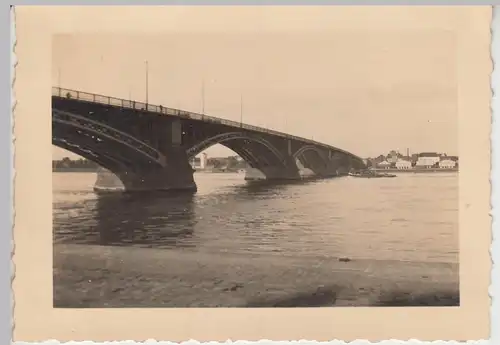 (F13577) Orig. Foto Mainz, Brücke (Theodor-Heuss-Brücke) 1938