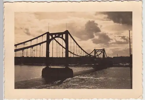 (F13575) Orig. Foto Köln, Hindenburgbrücke, Stimmungsbild 1938