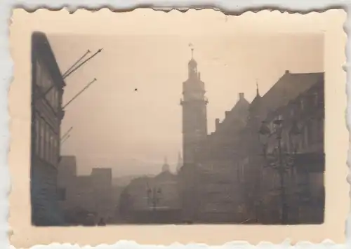 (F13545) Orig. Mini-Foto Altenburg Thür., Markt mit Rathaus 1940er