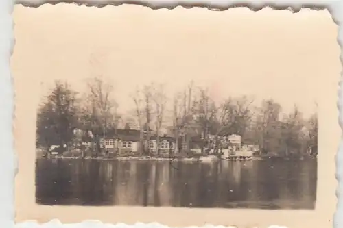 (F13539) Orig. Mini-Foto Altenburg Thür., großer Teich, Insel 1940er
