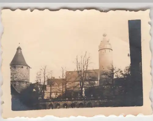 (F13532) Orig. Mini-Foto Altenburg Thür., Schloss Türme 1940er