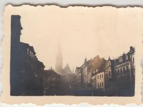 (F13521) Orig. Mini-Foto Altenburg Thür., Markt, Blick z. Brüderkirche 1940er