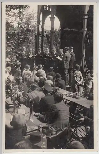 (F13293) Orig. Foto Gesangseinlage im Musikpavillon 1929