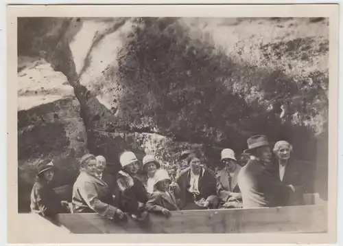 (F13106) Orig. Foto Personen an der Edmundsklamm, Wanderung 1929