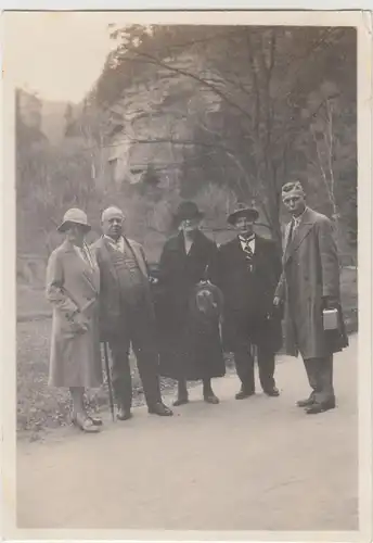 (F13104) Orig. Foto Personen an der Edmundsklamm, Wanderung 1929