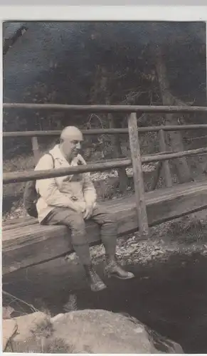 (F12979) Orig. Foto Herr Siemsen a.d. Dreiherrenbrücke, Brocken 1926