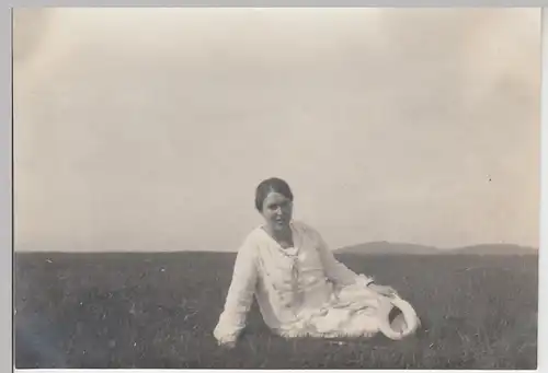 (F12978) Orig. Foto junge Frau a.d. Bockswieser Höhe b. Zellerfeld 1926