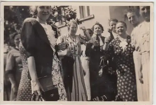 (F12937) Orig. Foto Frauen, Ausflug Wanderung in Marienberg Ansprung 1937