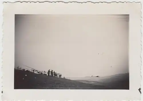 (F12906) Orig. Foto Wasserkuppe, Start einen Segelflugzeugs 1936