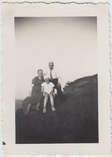 (F12901) Orig. Foto Dalherda, Familie a.d. Dalherdaer Kuppe 1936