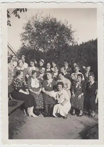 (F12892) Orig. Foto Gruppenbild, Betriebsausfahrt nach d. Schrödermühle 1936