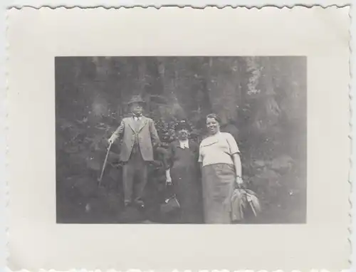 (F12875) Orig. Foto Personen wandern am Scheibenberg 1935