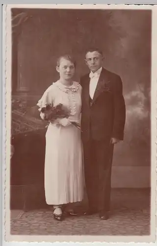 (F12851) Orig. Foto junges Paar, Kabinettfoto 1930er