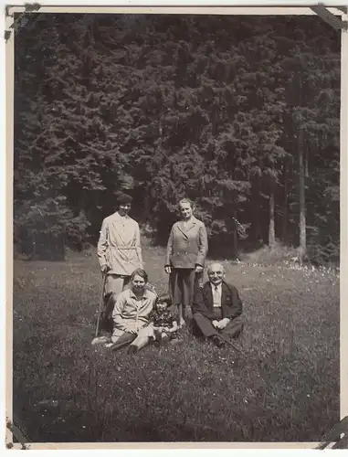 (F12697) Orig. Foto Gehlberg / Thür. 1930, Ausflug im Hungertal m. Bürgermeister