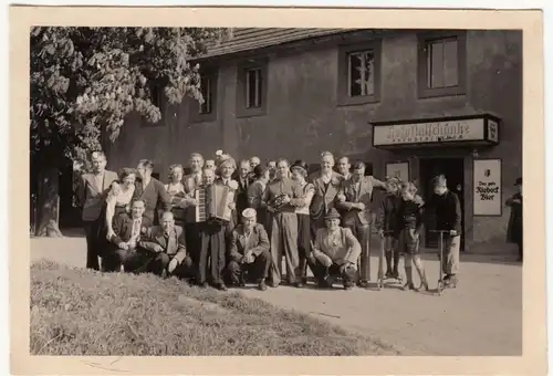(F12638) Orig. Foto Fasching v. Lok Wahren Senioren i.d. Hospitalschänke Grimma