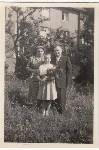 (F12625) Orig. Foto Silberhochzeit in Hannover 1954, Gruppenfoto mit Kind