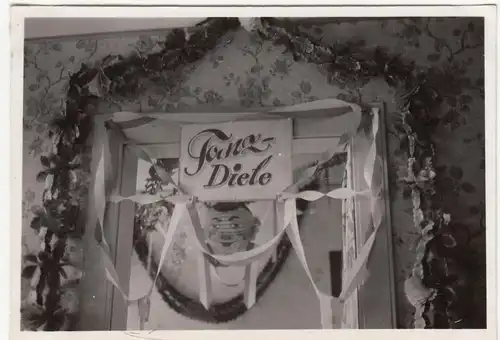(F12494) Orig. Foto "Zimmeraufnahmen 1939", geschmückter Spiegel - Tanz-Diele