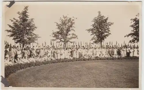 (F12422) Orig. Foto Aachen, Gedenkfeier a.d. Ehrenfriedhof 1931, Festgottesdiens