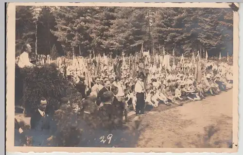 (F12419) Orig. Foto Aachen, Gedenkfeier a.d. Ehrenfriedhof 1931, Atelier Mertens