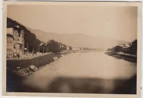 (F12345) Orig. Foto Salzburg, Blick von der Staatsbrücke 1930