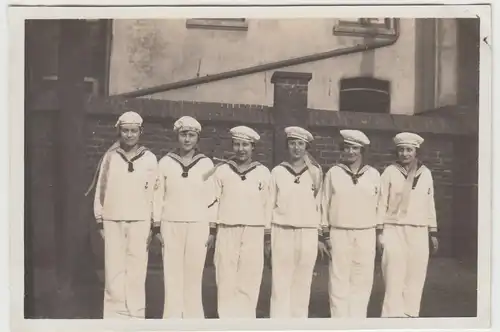 (F12335) Orig. Foto junge Frauen als Schiffsjungen, Abschiedsfest der UIIa, 1929