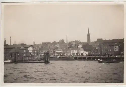 (F12319) Orig. Foto Hamburg, Hafen 1928, Blick zum Ufer