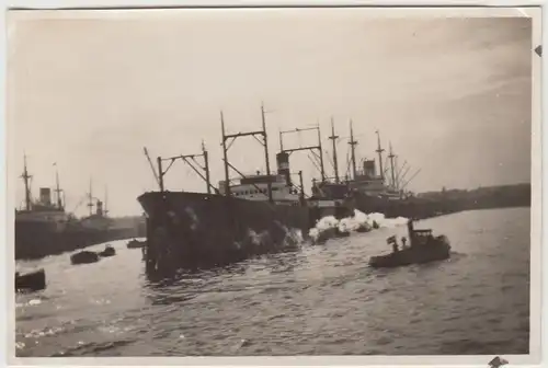(F12318) Orig. Foto Hamburg, Hafen 1928, Dampfer und Boote