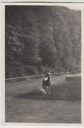 (F12303) Orig. Foto Reit-Turnier in ? 1929, Hans Körffer a.d. Sattelplatz