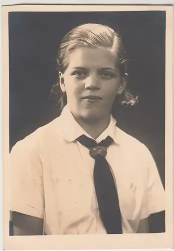 (F12270) Orig. Foto Porträt junge Frau Wilfriede Degen, Kiel 1936