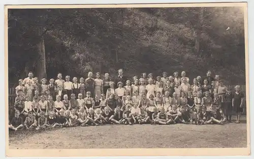 (F11930) Orig. Foto Gruppenbild d. Ferienlagers Königshütte 1952