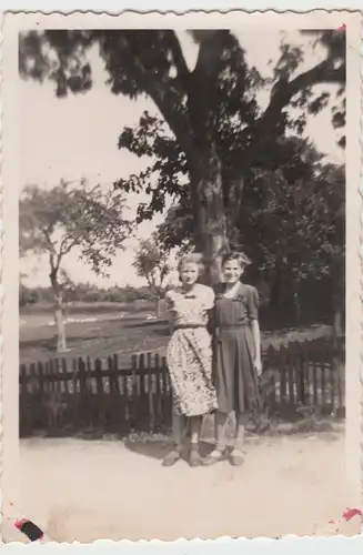 (F11910) Orig. Foto Mädchen Gisela Mehns u. Brigitte Salomon a. Halberstadt 1953