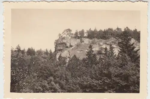 (F11823) Orig. Foto Felsen "Rote Wand" im Kleinziegenfelder Tal 1942