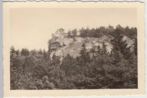 (F11820) Orig. Foto Felsen "Rote Wand" im Kleinziegenfelder Tal 1942