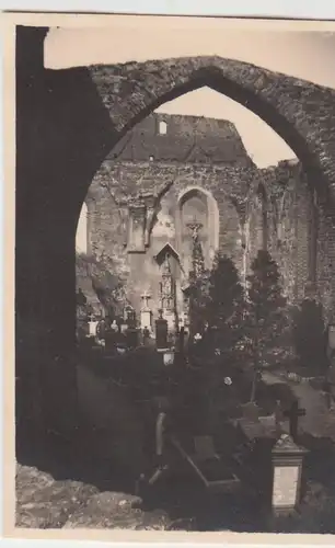 (F11622) Orig. Foto Bautzen, Friedhof in der Nicolairuine 1930