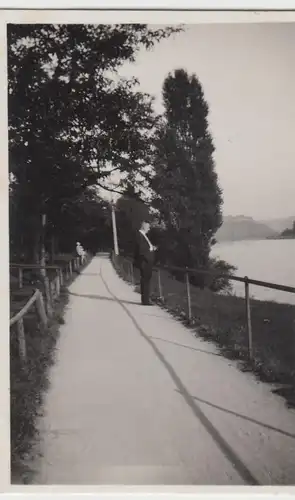 (F11614) Orig. Foto Pirna Posta, Weg an der Elbe 1930