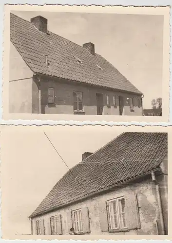 (F11469) 2x Orig. Foto Wohngebäude, möglw. Wohnhaus d. RAD-Lagers Eggesin 1944