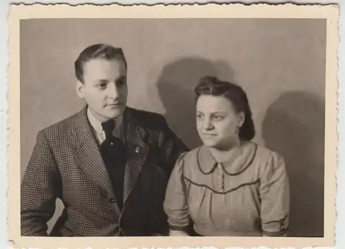 (F11221) Orig. Foto Bruder u. Schwester Lieselotte Bager a. Köln, Porträt 1941