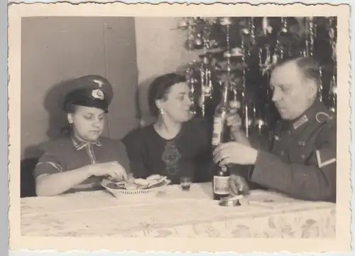 (F11218) Orig. Foto Familie Bager Weihnachten zu Hause 1941, Wohnung in Köln, Va