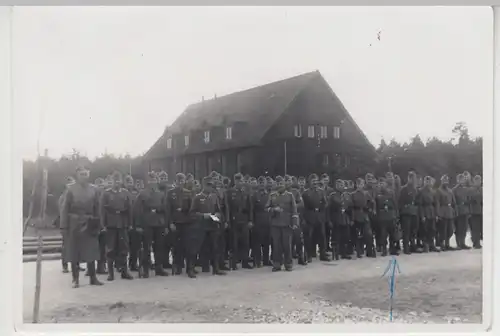 (F11210) Orig. Foto Wehrmacht-Soldaten, Gruppenbild im Übungslager Auxbühl 1940e