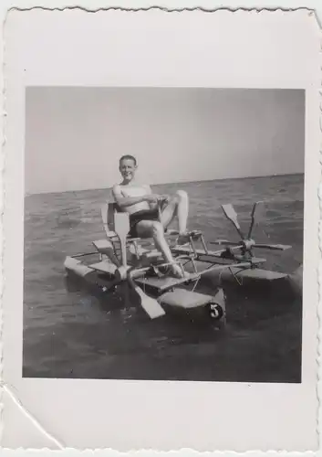 (F11192) Orig. Foto Wehrmachtsoldat Willi Bager am Schwarzen Meer 1941, a.d. Tre