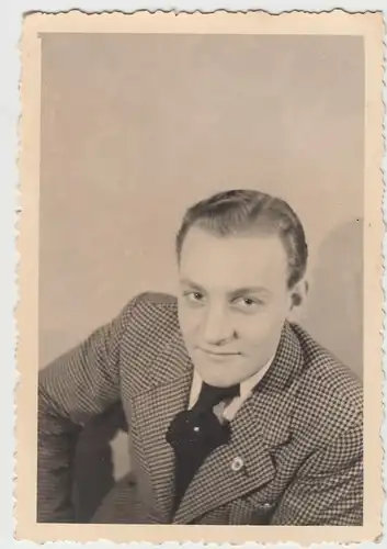 (F11164) Orig. Foto Porträt junger Mann, Köln 1940/41